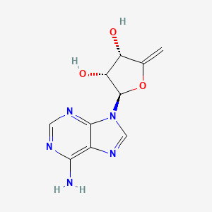 molecular formula C10H11N5O3 B11747079 (2R,3R,4S)-2-(6-amino-9H-purin-9-yl)-5-methylideneoxolane-3,4-diol 