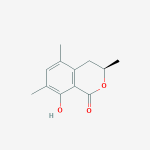 molecular formula C12H14O3 B11747083 (3R)-8-hydroxy-3,5,7-trimethyl-3,4-dihydroisochromen-1-one 