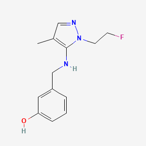 3-({[1-(2-fluoroethyl)-4-methyl-1H-pyrazol-5-yl]amino}methyl)phenol