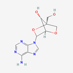 molecular formula C11H13N5O4 B11747135 (1R,4R,7S)-3-(6-amino-9H-purin-9-yl)-1-(hydroxymethyl)-2,5-dioxabicyclo[2.2.1]heptan-7-ol 