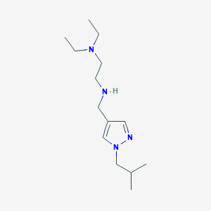 molecular formula C14H28N4 B11747139 [2-(diethylamino)ethyl]({[1-(2-methylpropyl)-1H-pyrazol-4-yl]methyl})amine 