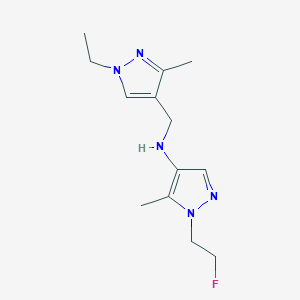 N-[(1-ethyl-3-methyl-1H-pyrazol-4-yl)methyl]-1-(2-fluoroethyl)-5-methyl-1H-pyrazol-4-amine