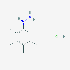 molecular formula C10H17ClN2 B11747168 (2,3,4,5-Tetramethylphenyl)hydrazine hydrochloride 