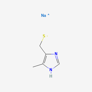 molecular formula C5H7N2NaS- B11747227 [(5-methyl-1H-imidazol-4-yl)methyl]sulfanide sodium 