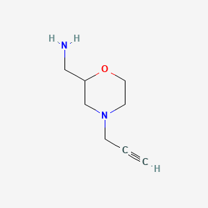 molecular formula C8H14N2O B11747232 1-[4-(Prop-2-yn-1-yl)morpholin-2-yl]methanamine 