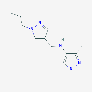 1,3-dimethyl-N-[(1-propyl-1H-pyrazol-4-yl)methyl]-1H-pyrazol-4-amine