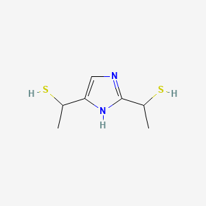 1-[5-(1-sulfanylethyl)-1H-imidazol-2-yl]ethane-1-thiol