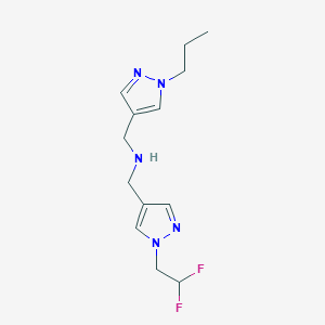 {[1-(2,2-difluoroethyl)-1H-pyrazol-4-yl]methyl}[(1-propyl-1H-pyrazol-4-yl)methyl]amine