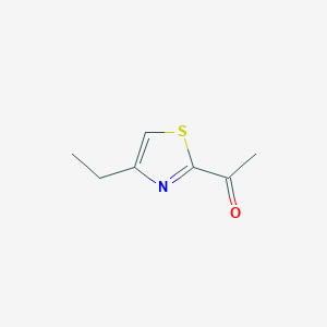 molecular formula C7H9NOS B11747313 1-(4-Ethyl-1,3-thiazol-2-yl)ethan-1-one CAS No. 233665-91-3