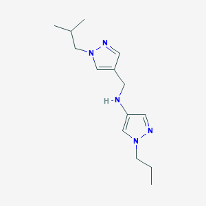 N-{[1-(2-methylpropyl)-1H-pyrazol-4-yl]methyl}-1-propyl-1H-pyrazol-4-amine