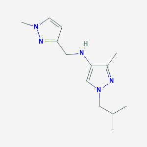 3-methyl-N-[(1-methyl-1H-pyrazol-3-yl)methyl]-1-(2-methylpropyl)-1H-pyrazol-4-amine