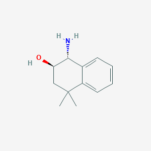 molecular formula C12H17NO B11747354 (1R,2R)-1-Amino-4,4-dimethyl-1,2,3,4-tetrahydronaphthalen-2-ol 