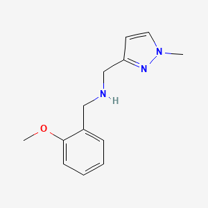 molecular formula C13H17N3O B11747396 [(2-methoxyphenyl)methyl][(1-methyl-1H-pyrazol-3-yl)methyl]amine 