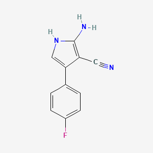 2-amino-4-(4-fluorophenyl)-1H-pyrrole-3-carbonitrile