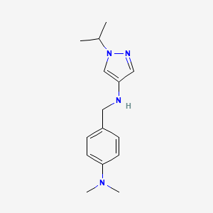 N-{[4-(dimethylamino)phenyl]methyl}-1-(propan-2-yl)-1H-pyrazol-4-amine