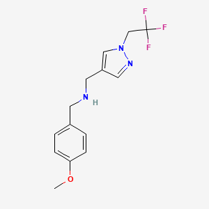 [(4-methoxyphenyl)methyl]({[1-(2,2,2-trifluoroethyl)-1H-pyrazol-4-yl]methyl})amine