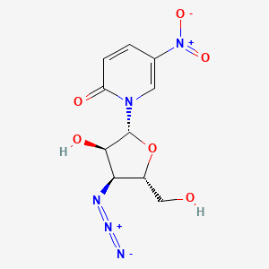 molecular formula C10H11N5O6 B11747485 1-[(2R,3R,4S,5S)-4-azido-3-hydroxy-5-(hydroxymethyl)oxolan-2-yl]-5-nitropyridin-2-one 