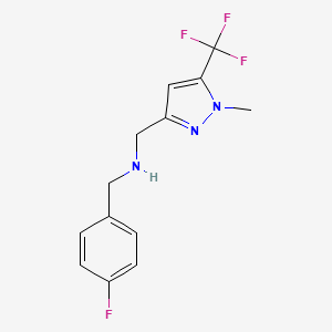 [(4-fluorophenyl)methyl]({[1-methyl-5-(trifluoromethyl)-1H-pyrazol-3-yl]methyl})amine