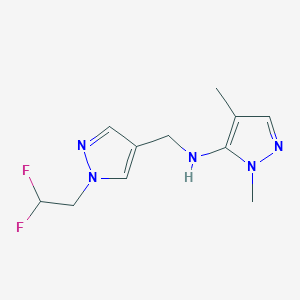 N-{[1-(2,2-difluoroethyl)-1H-pyrazol-4-yl]methyl}-1,4-dimethyl-1H-pyrazol-5-amine