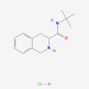 N-tert-Butyl-1,2,3,4-tetrahydroisoquinoline-3-carboxamide--hydrogen chloride (1/1)