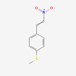 molecular formula C9H9NO2S B11747580 1-(Methylsulfanyl)-4-(2-nitroethenyl)benzene 