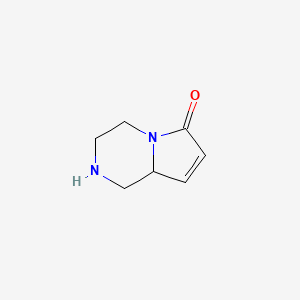 molecular formula C7H10N2O B11747589 1,3,4,8a-Tetrahydropyrrolo[1,2-a]pyrazin-6(2H)-one 