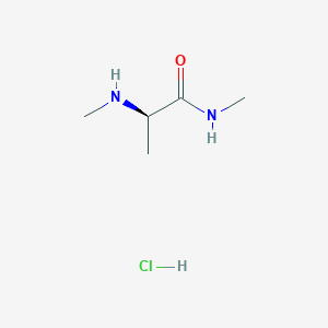 molecular formula C5H13ClN2O B11747590 N~1~,N~2~-dimethyl-D-alaninamide hydrochloride 