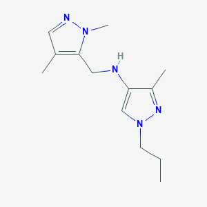 N-[(1,4-dimethyl-1H-pyrazol-5-yl)methyl]-3-methyl-1-propyl-1H-pyrazol-4-amine