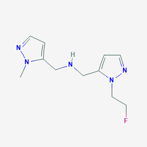 {[1-(2-fluoroethyl)-1H-pyrazol-5-yl]methyl}[(1-methyl-1H-pyrazol-5-yl)methyl]amine