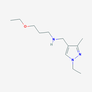 (3-ethoxypropyl)[(1-ethyl-3-methyl-1H-pyrazol-4-yl)methyl]amine