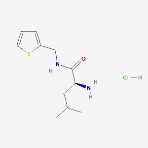 molecular formula C11H19ClN2OS B11747646 (2S)-2-amino-4-methyl-N-(thiophen-2-ylmethyl)pentanamide;hydrochloride 