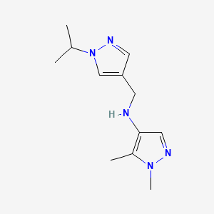 1,5-dimethyl-N-{[1-(propan-2-yl)-1H-pyrazol-4-yl]methyl}-1H-pyrazol-4-amine