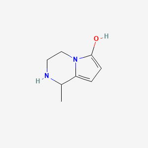 molecular formula C8H12N2O B11747720 1-methyl-1H,2H,3H,4H-pyrrolo[1,2-a]pyrazin-6-ol 