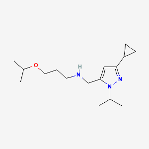 {[3-cyclopropyl-1-(propan-2-yl)-1H-pyrazol-5-yl]methyl}[3-(propan-2-yloxy)propyl]amine