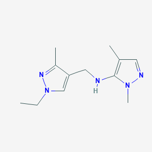 N-[(1-ethyl-3-methyl-1H-pyrazol-4-yl)methyl]-1,4-dimethyl-1H-pyrazol-5-amine