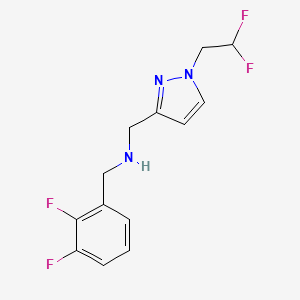 {[1-(2,2-difluoroethyl)-1H-pyrazol-3-yl]methyl}[(2,3-difluorophenyl)methyl]amine