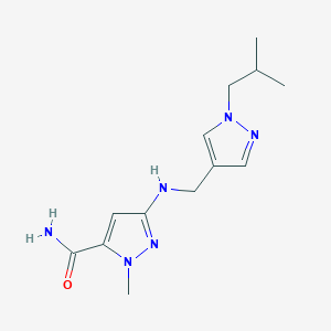 1-methyl-3-({[1-(2-methylpropyl)-1H-pyrazol-4-yl]methyl}amino)-1H-pyrazole-5-carboxamide