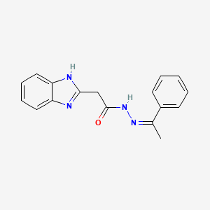 2-(1H-1,3-Benzodiazol-2-YL)-N'-[(1E)-1-phenylethylidene]acetohydrazide