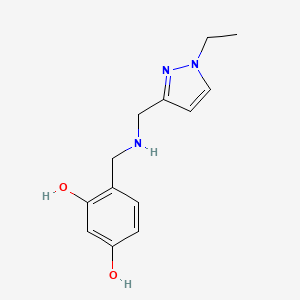 4-({[(1-Ethyl-1H-pyrazol-3-YL)methyl]amino}methyl)benzene-1,3-diol