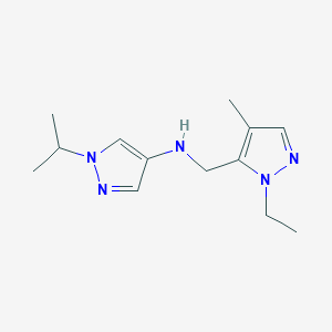 N-[(1-ethyl-4-methyl-1H-pyrazol-5-yl)methyl]-1-(propan-2-yl)-1H-pyrazol-4-amine