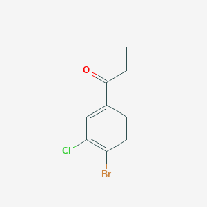 molecular formula C9H8BrClO B11747881 1-(4-Bromo-3-chlorophenyl)propan-1-one 