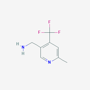 molecular formula C8H9F3N2 B11747913 (6-Methyl-4-(trifluoromethyl)pyridin-3-yl)methanamine 