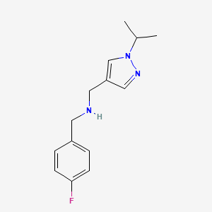 [(4-fluorophenyl)methyl]({[1-(propan-2-yl)-1H-pyrazol-4-yl]methyl})amine