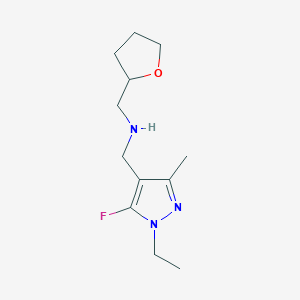 molecular formula C12H20FN3O B11747942 [(1-ethyl-5-fluoro-3-methyl-1H-pyrazol-4-yl)methyl][(oxolan-2-yl)methyl]amine 