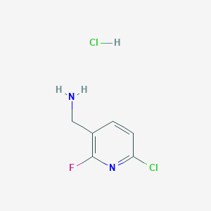 molecular formula C6H7Cl2FN2 B11747977 (6-Chloro-2-fluoropyridin-3-yl)methanamine hydrochloride 