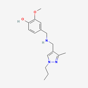 2-methoxy-4-({[(3-methyl-1-propyl-1H-pyrazol-4-yl)methyl]amino}methyl)phenol