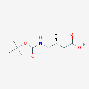 molecular formula C10H19NO4 B11748022 (3R)-4-{[(tert-butoxy)carbonyl]amino}-3-methylbutanoic acid 