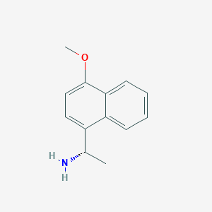 molecular formula C13H15NO B11748090 (1S)-1-(4-methoxynaphthalen-1-yl)ethan-1-amine 