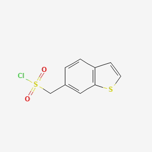 molecular formula C9H7ClO2S2 B11748091 Benzo[b]thiophene-6-methanesulfonyl chloride 