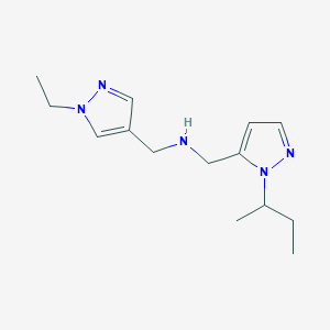 {[1-(butan-2-yl)-1H-pyrazol-5-yl]methyl}[(1-ethyl-1H-pyrazol-4-yl)methyl]amine